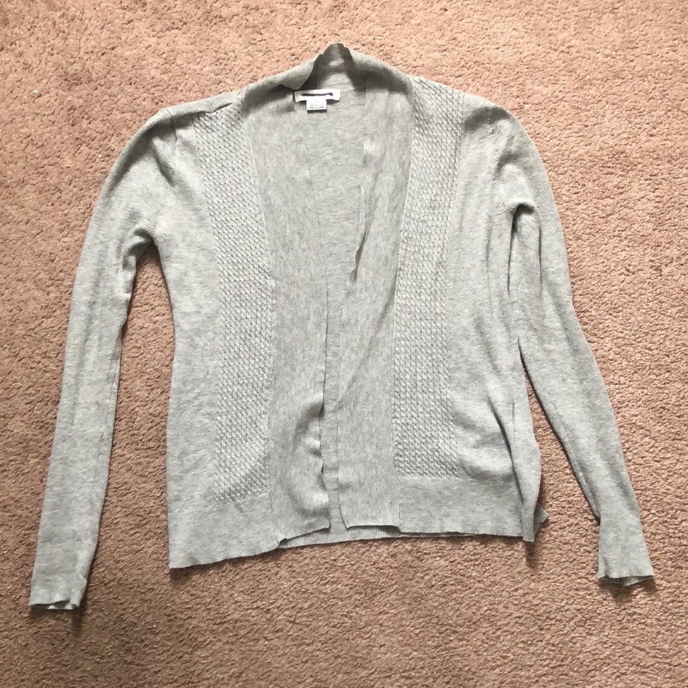 Liz Claiborne Light Gray Cardigan Small